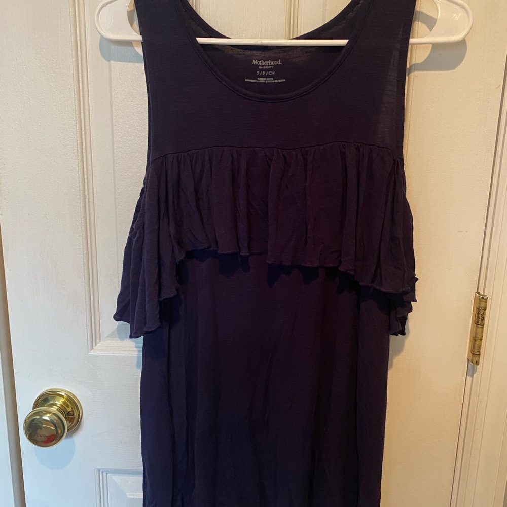 🌺 3/$10 Motherhood Maternity Blue Sleeveless Top